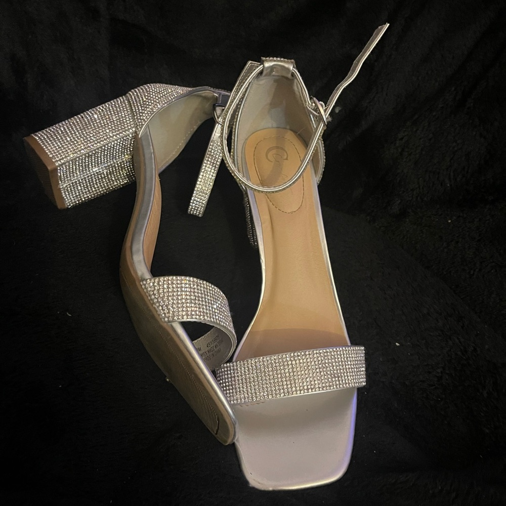 Silver prom shoes or homecoming. New